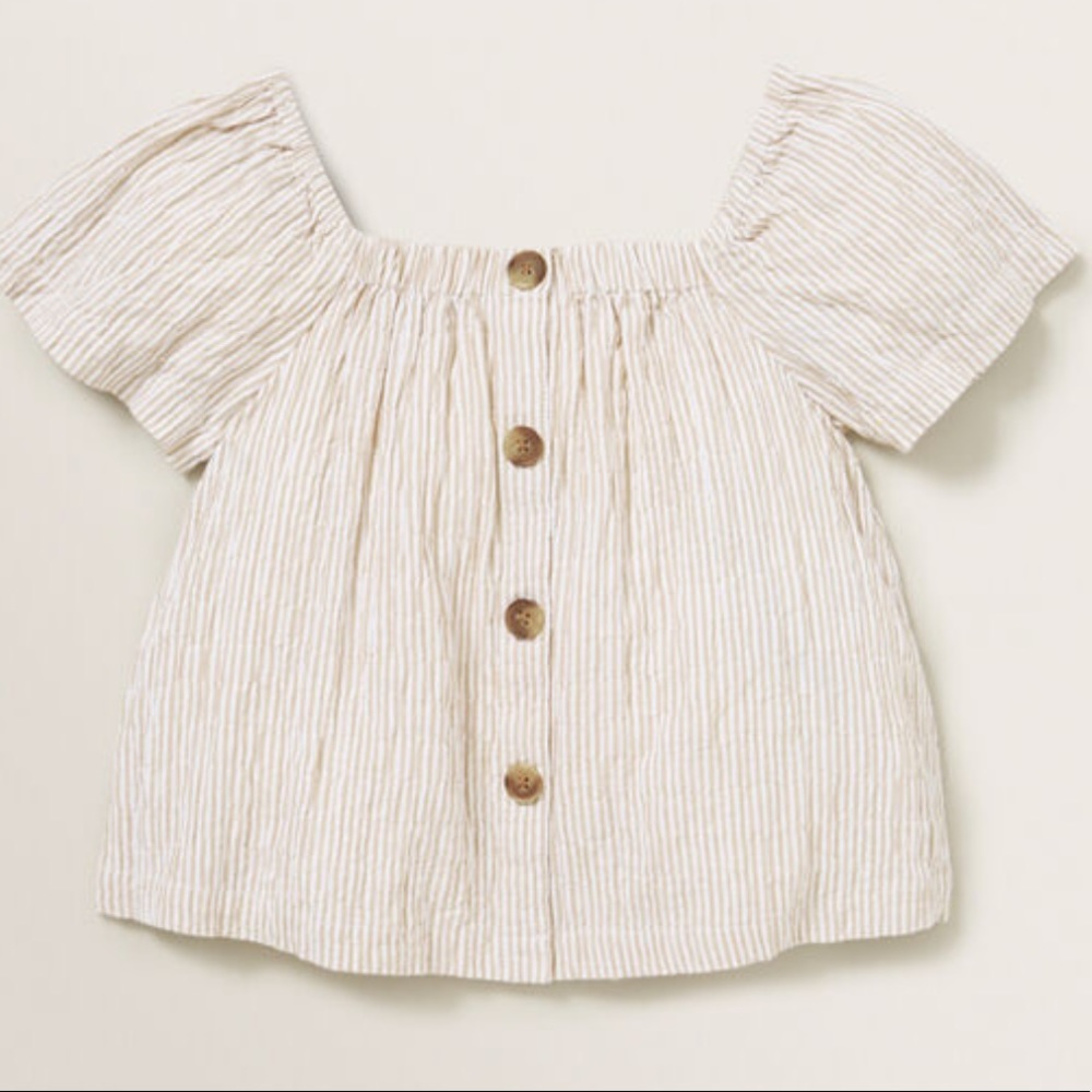 Girls Seed Heritage striped button top. Size 8